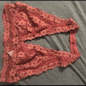 Rust Orange Lace Bralette NWOT